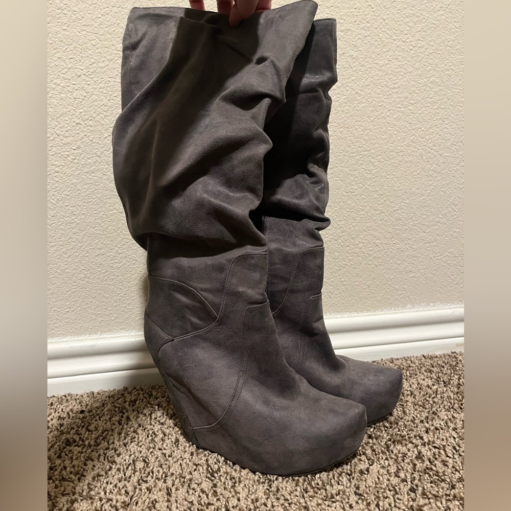 Jessica Simpson Gray Wedge Boots